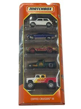 Matchbox Coffee Cruisers 5 Pack Mini Cooper Corvette Ford Dodge Set